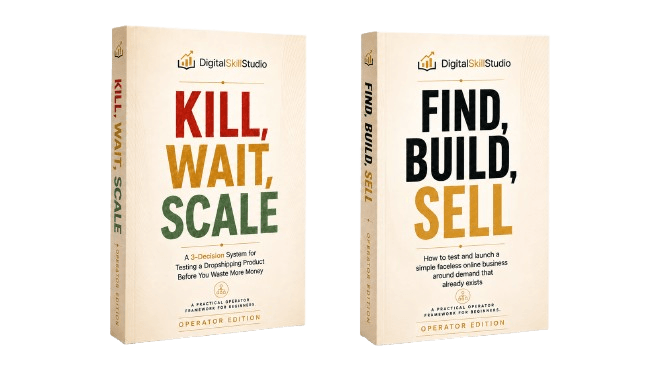 DigitalSkillStudio digital guides: Kill, Wait, Scale and Find, Build, Sell