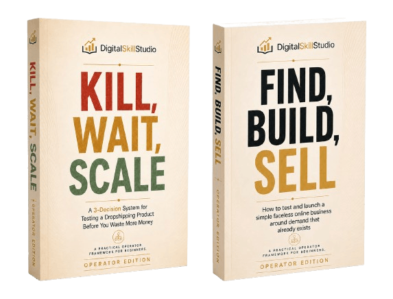 DigitalSkillStudio guides: Kill, Wait, Scale and Find, Build, Sell